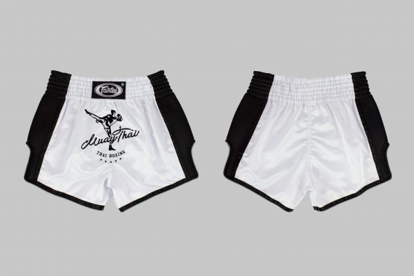 Fairtex -White Slim Cut Shorts