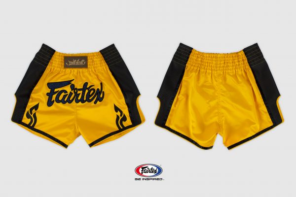 Fairtex Slim Cut Shorts - Yellow/ Black