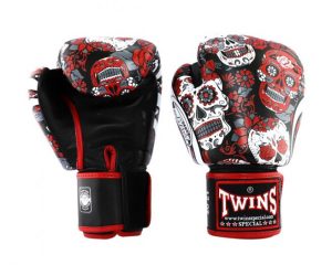 Twins FBGV53 Boxing Gloves Skull Red Collections