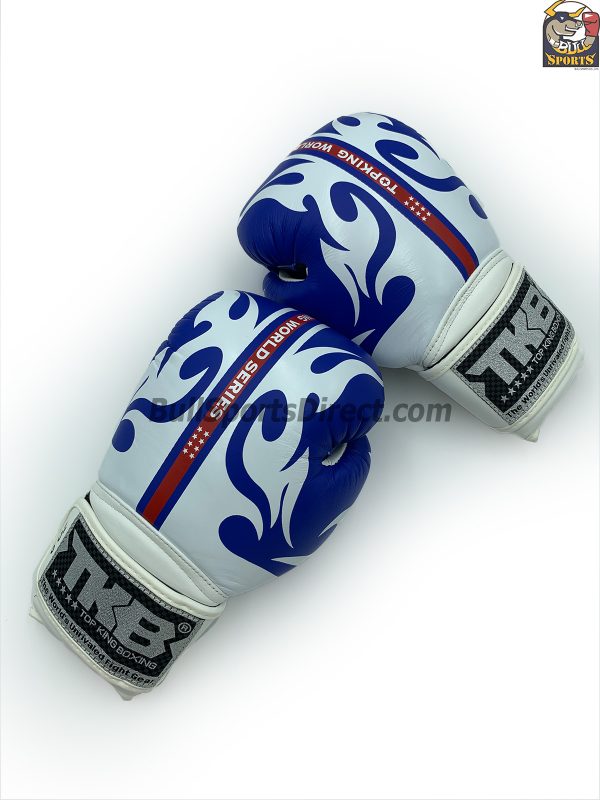 Top King Boxing Gloves World Series blue and white