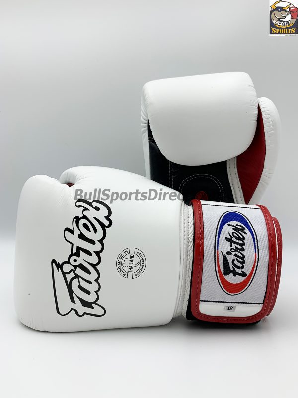 Fairtex BGV1-3T Universal Boxing Gloves - White Black Red