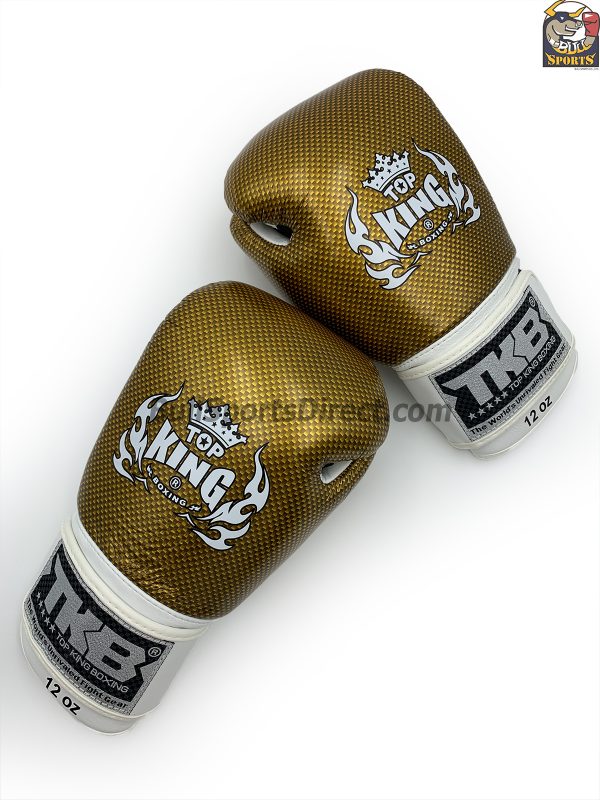 Top King Boxing Gloves Empower 2 Gold and White