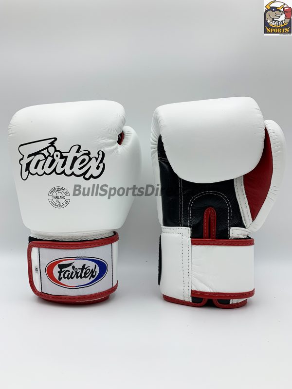 Fairtex BGV1-3T Universal White Black Red Boxing Gloves