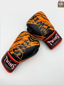Twins Fancy Boxing Gloves FBGV-TW2 Black Orange