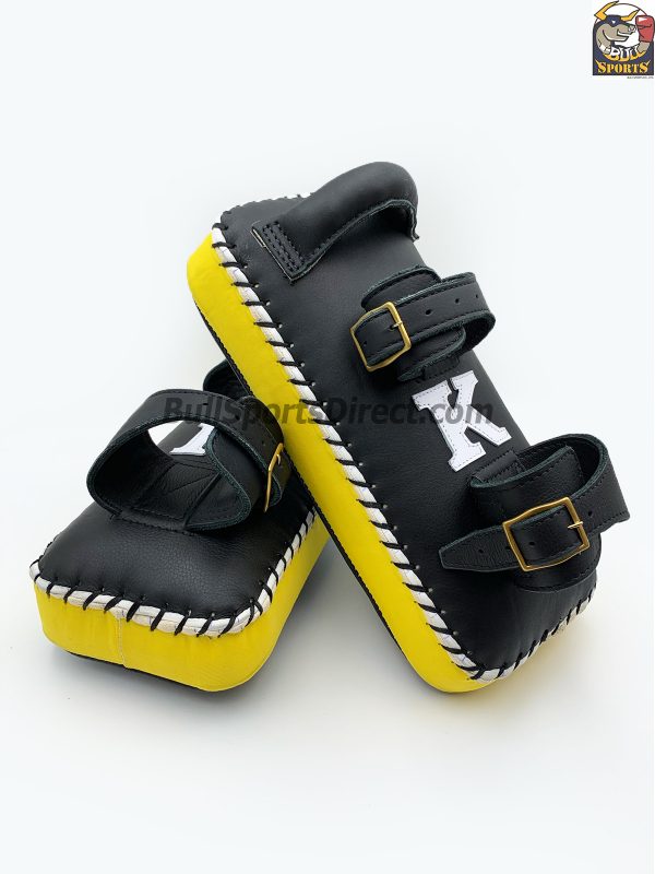 K-Kick Pads- Double Strap-Black Yellow