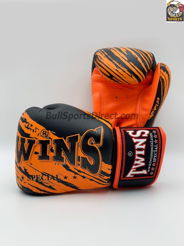 Twins FBGV-TW2 Black Orange Boxing Gloves