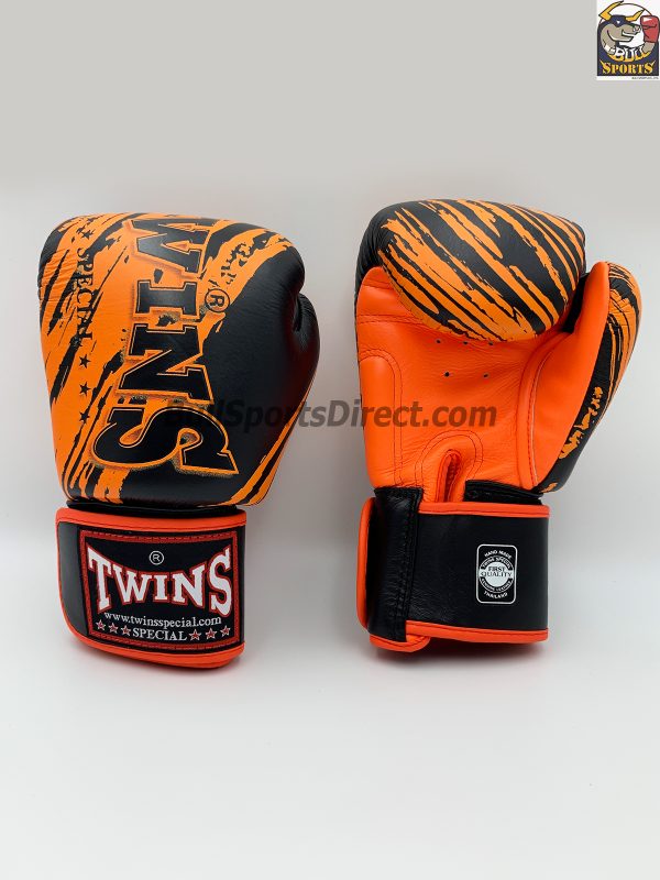 Twins FBGV-TW2 Black Orange Boxing Gloves