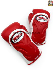 BGVL6 White Red Boxing Gloves- Twins