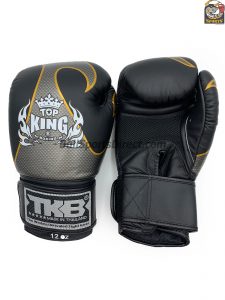 Black and silver Top King boxing gloves Empower1
