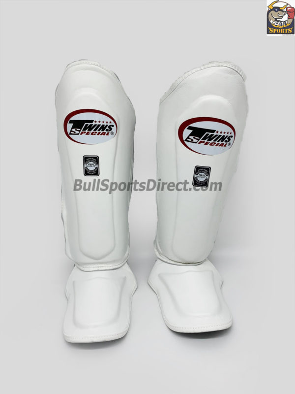 Twins Leather Shin Guards White