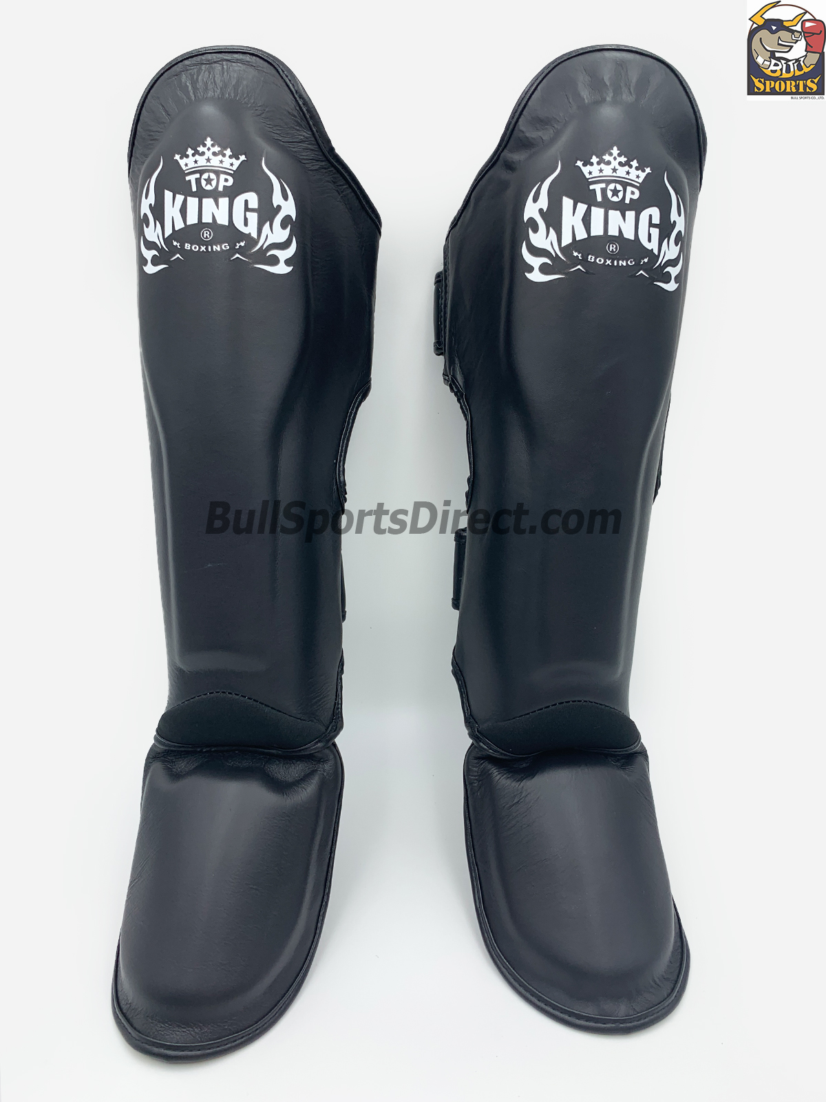 Top King Shin Pads Pro Leather Black 