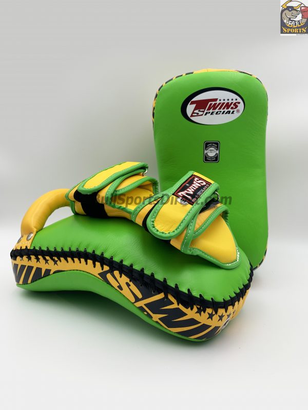 Twins-KPL12 Deluxe Kicking Pads Green Yellow