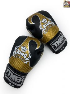 Black and gold Top King boxing gloves empower01