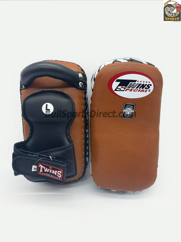 Twins-KPL-12 Brown Black Deluxe Kicking Pads