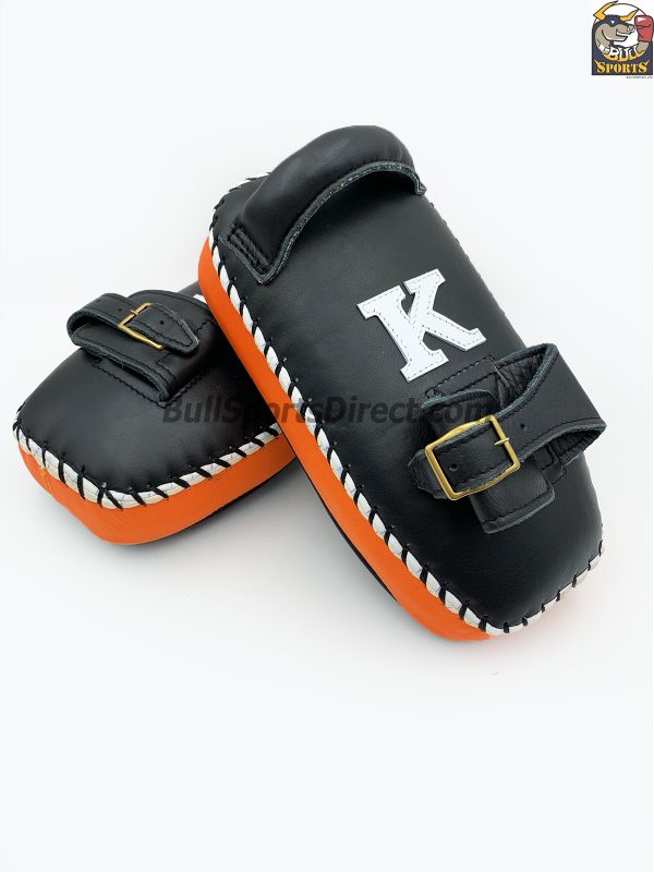 K-Kick Pads-Black Orange Single Strap