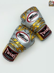 Twins Boxing Gloves-FBGV-31- Silver Skull