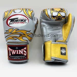 Twins Boxing Gloves-FBGV-31-Silver Skull