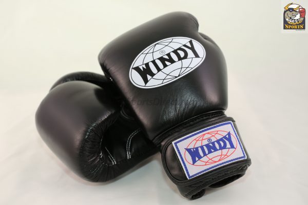 Windy Muay Thai Black Boxing Gloves BGVH