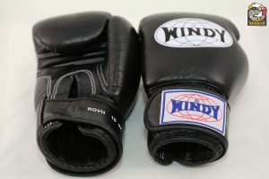Windy Muay Thai Black Boxing Gloves BGVH