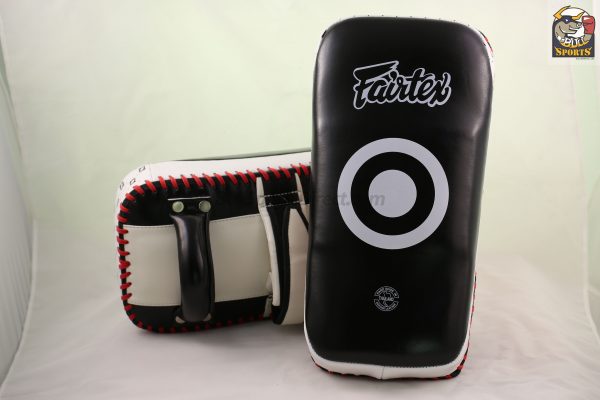 Fairtex Kick Pads-Black White KPLC2