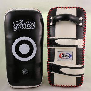 Fairtex Curved Kick Pads- -Black White KPLC2