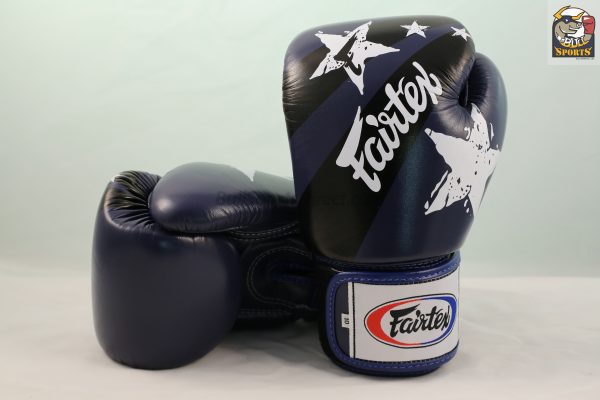 Fairtex Boxing Gloves Nation Print Blue Tight Fit