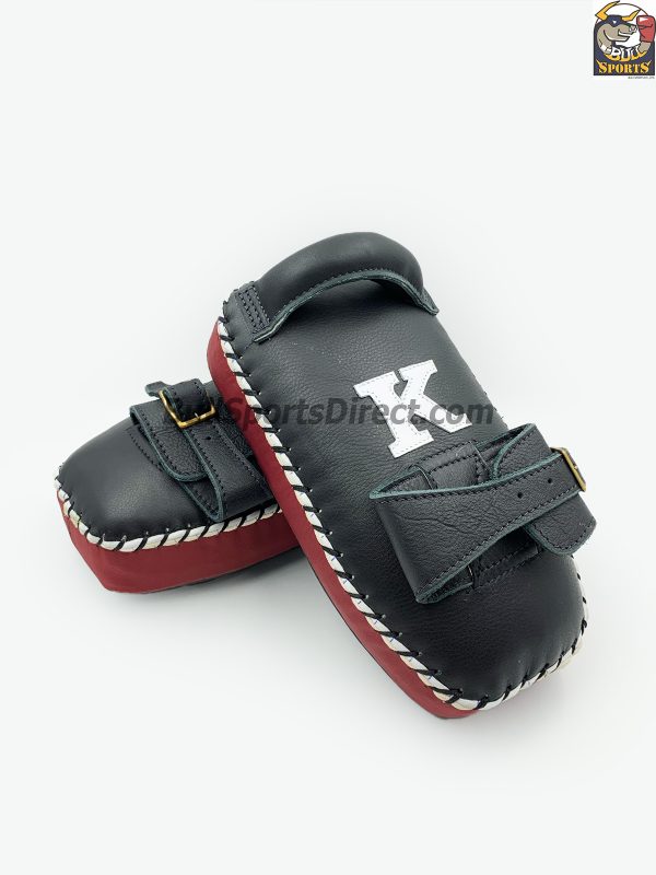 K Kick Pads – Single Strap-Black Burgundy
