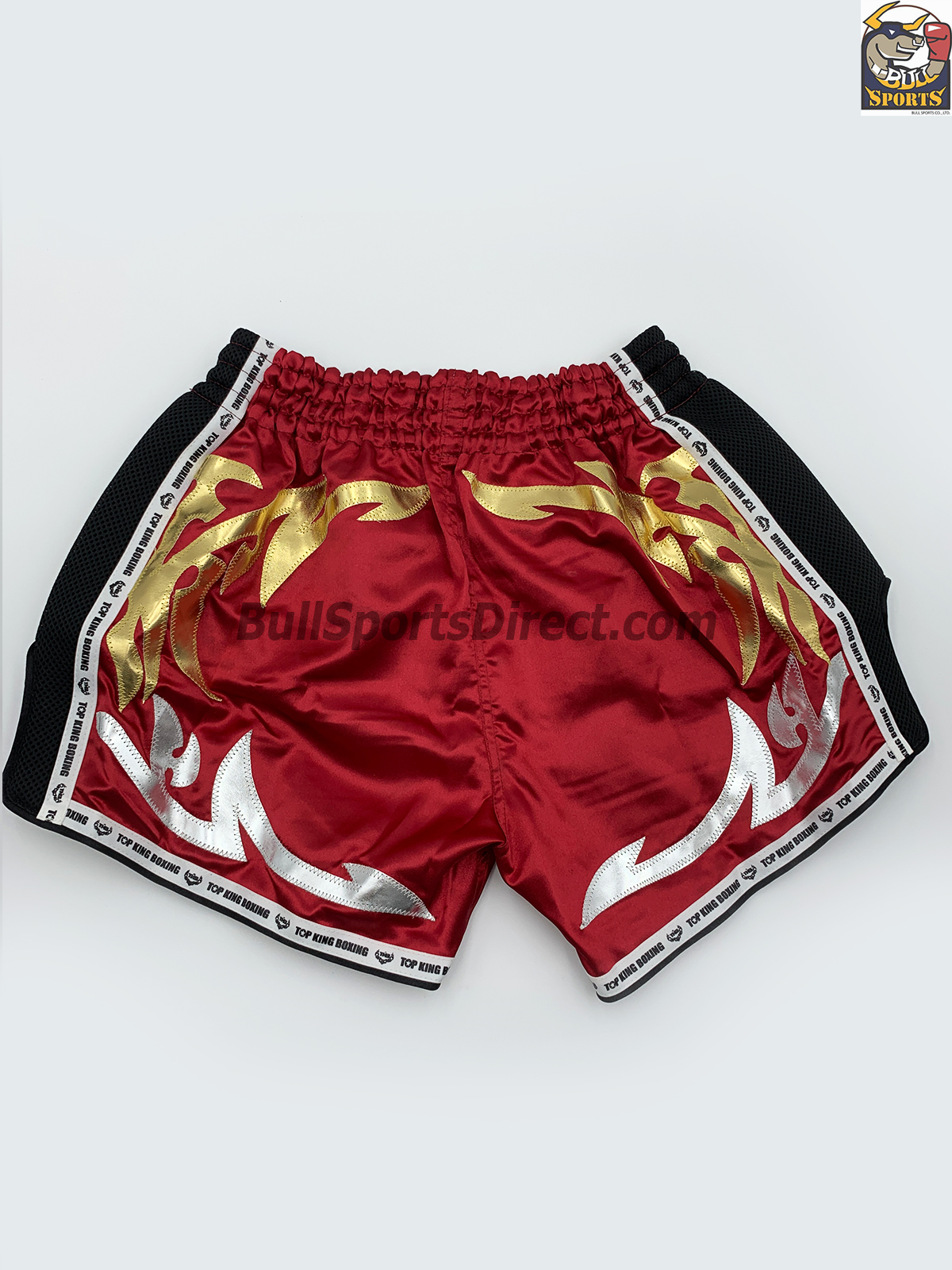 RSBK Retro Muay Thai Shorts BLACK, Red Trim