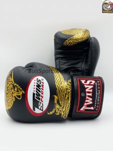 Twins FBGV-23 Dragon Body Black-Gold Muay Thai Boxing Gloves
