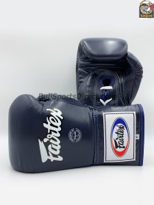 Fairtex BGL6 Pro Competition Model- Lace Tie Closure Blue Gloves