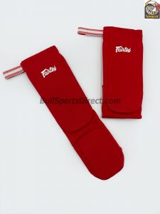 Fairtex-Elastic Shin Pads-Red