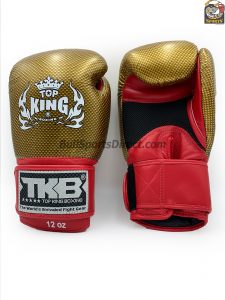 Top King Boxing Gloves Empower2 Red and Gold