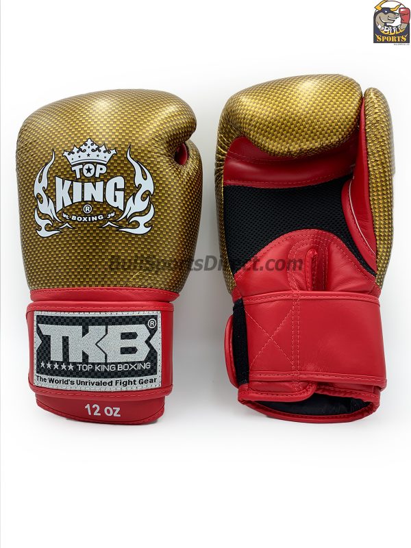 Top King Boxing Gloves Empower2 Red and Gold