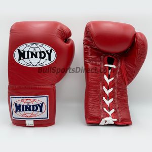 Windy Lace-Up Muay Thai Boxing Gloves - Red