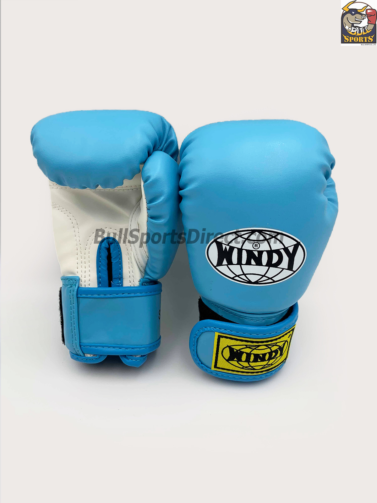 light blue boxing gloves