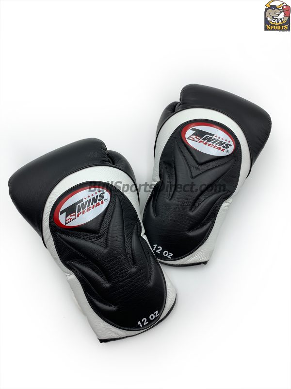 BGVL6 Black White Sparring Boxing Gloves by Twins