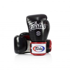 Fairtex BGV1-3T Boxing Gloves with Black White Red color