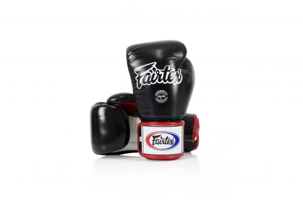 Fairtex BGV1-3T Boxing Gloves with Black White Red color