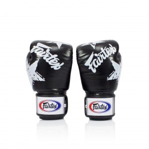 Fairtex BGV1 Boxing Gloves Black Nation Print Tight Fit