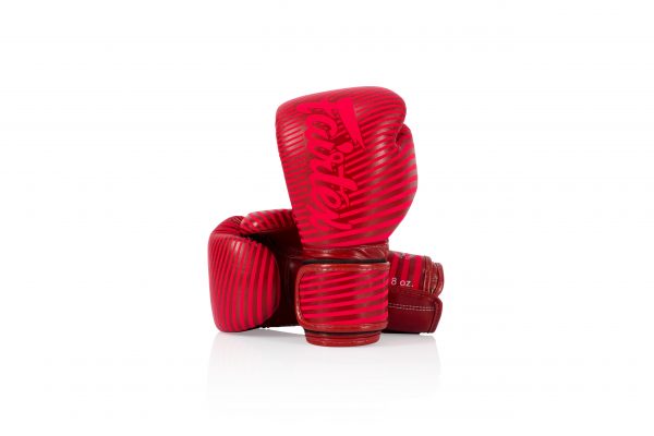 Fairtex Microfiber Boxing Gloves BGV14 Red Strip Artist