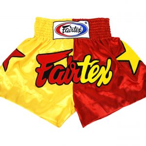 Fairtex Muay Thai Shorts-2 Tones Yellow and Red