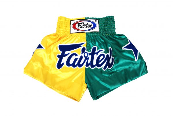 Fairtex Muay Thai Shorts-2 Tones Yellow and Green