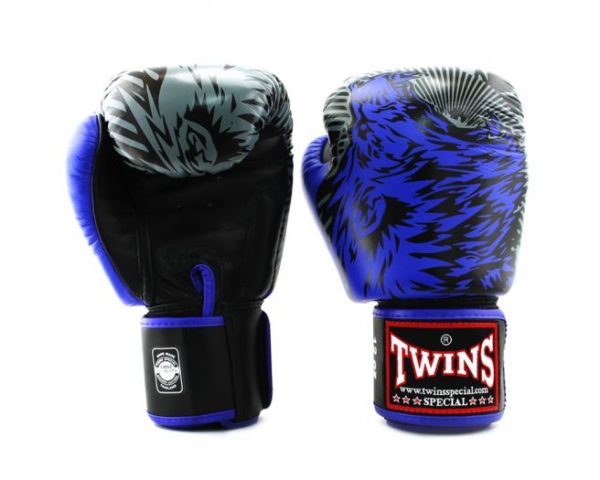 Twins FBGV-50-Blue Wolf Boxing Gloves