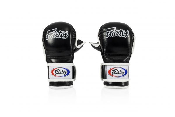 Fairtex Double Wrist Wrap Closure MMA, Black Sparring Gloves - FGV15