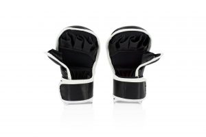 FGV15 Fairtex MMA Black Sparring Gloves with Double Wrist Wrap Closure