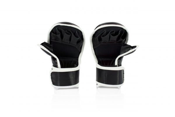 FGV15 Fairtex MMA Black Sparring Gloves with Double Wrist Wrap Closure