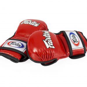 Fairtex Double Wrist Wrap Closure MMA Red Sparring Gloves - FGV15