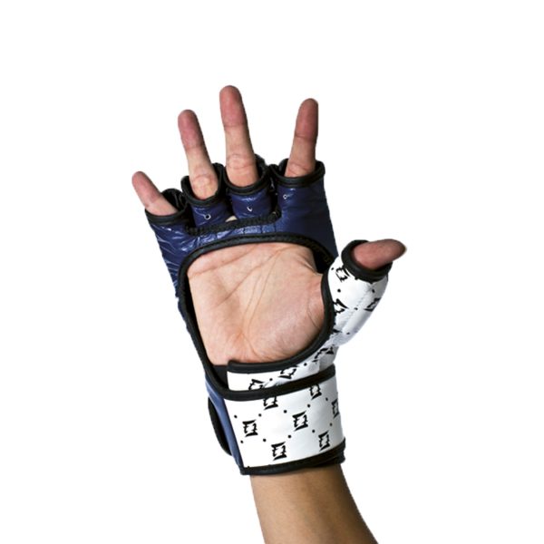 Fairtex Double Wrist Wrap Closure MMA Sparring Gloves - FGV17 White Blue Color