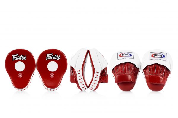 Fairtex FMV9 Red/White Contoured Focus Mitts 