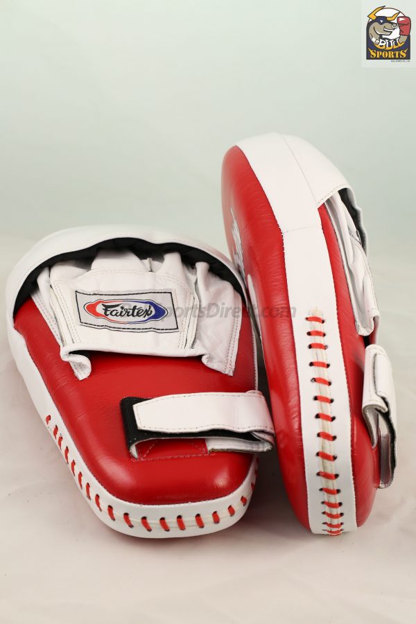 Fairtex FMV8 Red/White Pro Angular Focus Mitts 